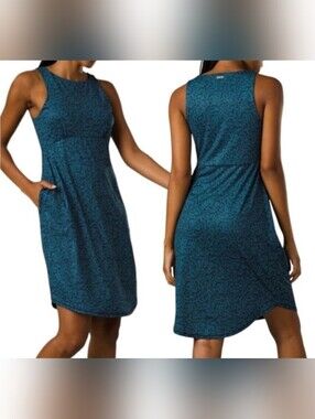 PRANA W'S EMERALD LAKE DRESS size small Bluefin Wild